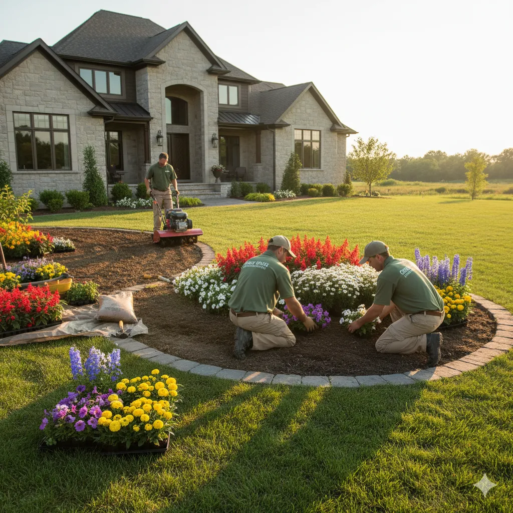 Professional flower bed installation service